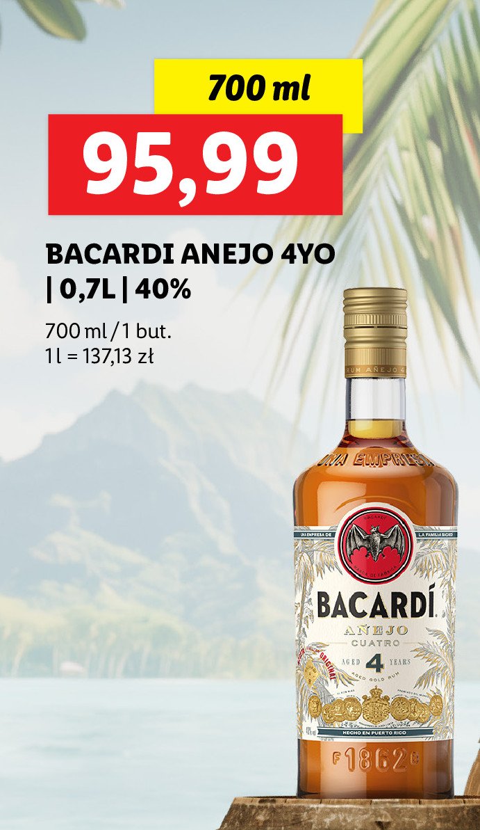 Rum BACARDI ANEJO QUATRO promocja