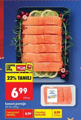 Łosoś porcje promocja w Biedronka