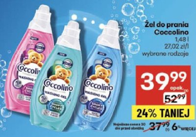 Żel do prania Coccolino wybrane rodzaje promocja w Delikatesy Centrum