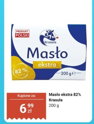 Masło ekstra 82% Krasula promocja w Dino