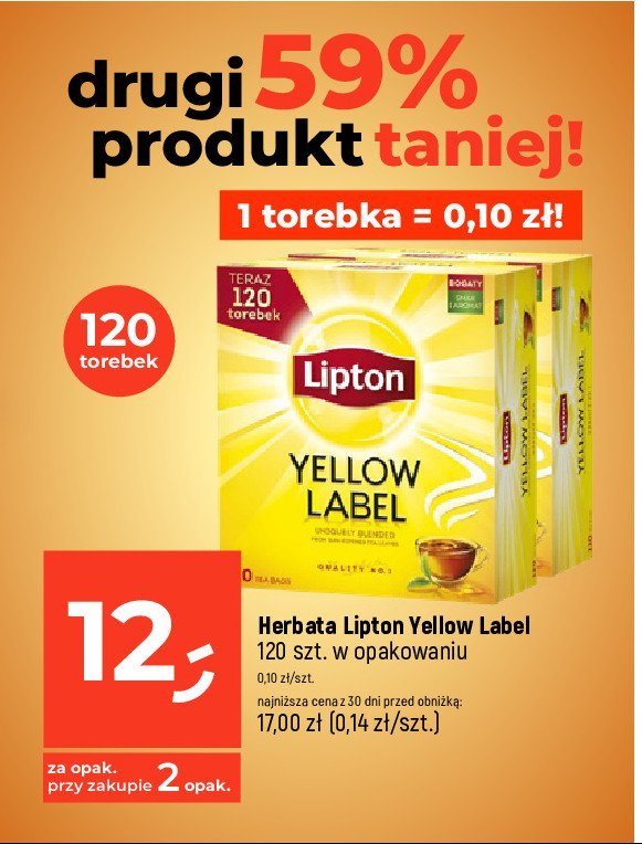 Herbata Lipton yellow label tea promocja w Dealz