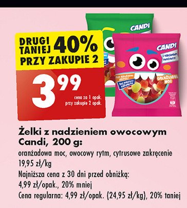 Żelki cytrusowe zakręcone Candi (biedronka) promocja