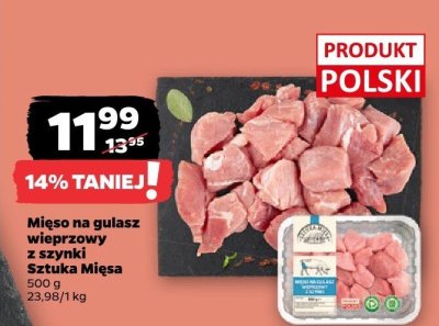 Mięso na gulasz wieprzowy z szynki 500 g promocja w Netto