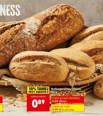 Bułka poranna fitness, 80 g promocja w Biedronka