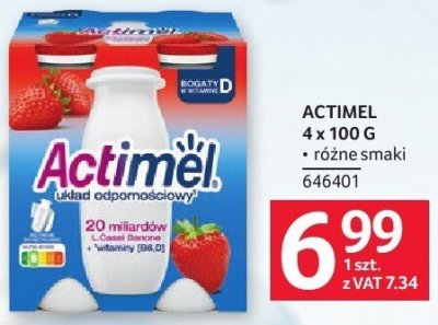 Jogurt Actimel 4 x 100 g promocja w Selgros