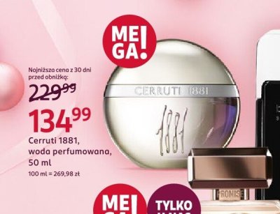 Woda perfumowana Cerruti 1881, 50 ml promocja w Rossmann