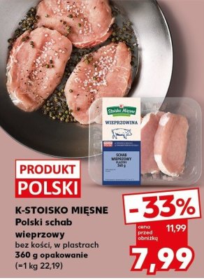 Polski schab wieprzowy bez kości na plastrach promocja w Kaufland