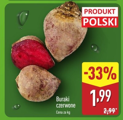 Buraki czerwone promocja w Aldi