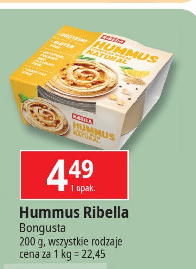 Hummus natural Ribella promocja