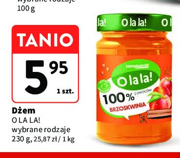 Dżem brzoskwiniowy O la la! promocja w Intermarche