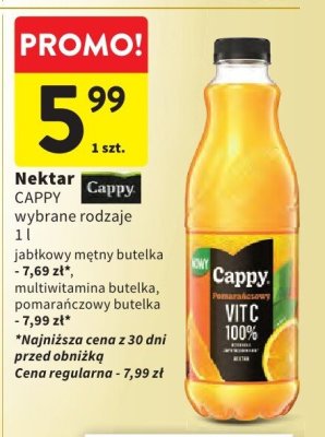 Nektar Cappy wybrane rodzaje promocja w Intermarche