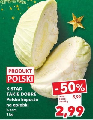 Kapusta polska na gołąbki luzem 1 kg promocja w Kaufland