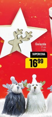 Gwiazda dekoracyjna 17 cm promocja w POLOmarket