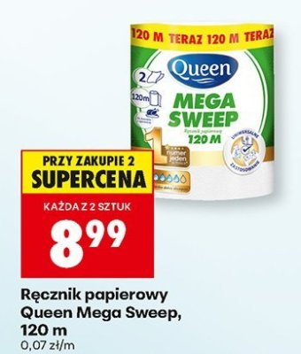 Ręcznik papierowy Mega Sweep 120m promocja w Biedronka