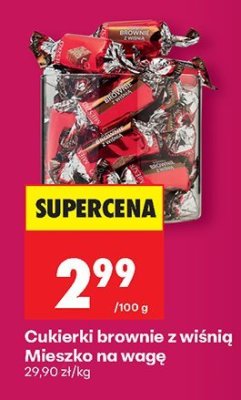 Cukierki brownie z wiśnią Mieszko na wagę promocja w Biedronka