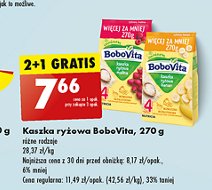 Kaszka mleczno-ryżowa malina Bobovita mniam promocja