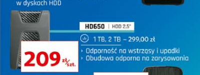 Dysk hd650 1 tb Adata promocja