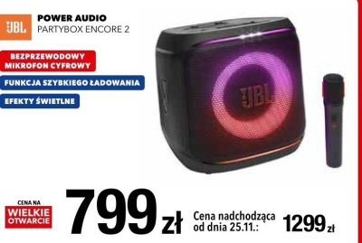 Power audio JBL PARTYBOX ENCORE 2 promocja w RTV EURO AGD