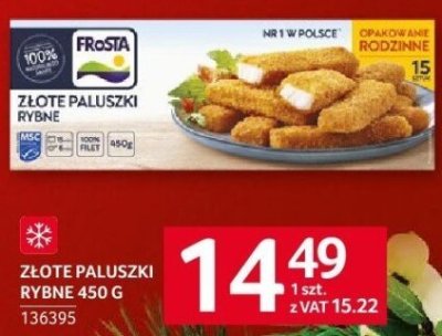 Złote paluszki rybne Frosta 450 g promocja w Selgros