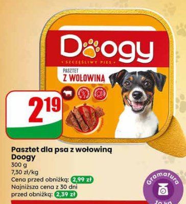 Pasztet dla psa z wołowiną Doogy promocja w Dino