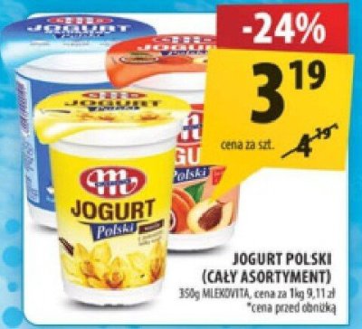Jogurt Polski (cały asortyment) Mlekovita promocja w Arhelan