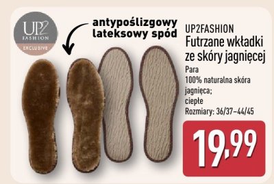 Futrzane wkładki ze skóry jagnięcej UP2FASHION promocja w Aldi