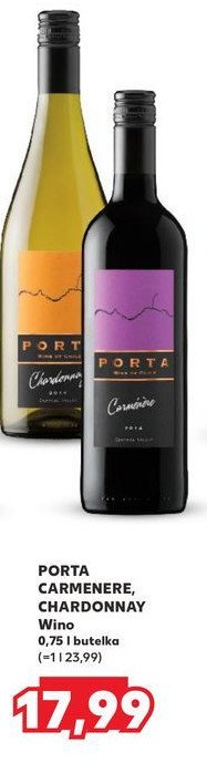 Wino PORTA CHARDONNAY promocja w Kaufland