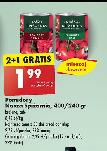 Pomidory krojone Nasza spiżarnia promocja