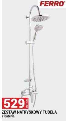 Zestaw natryskowy FERRO TUDELA z baterią promocja w Merkury Market
