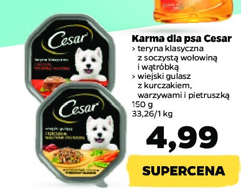 Karma dla psa z wołowiną i wątróbką Cesar (karma) promocje