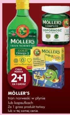 Tran norweski w płynie lub kapsułkach MOLLER'S promocja w Super-Pharm