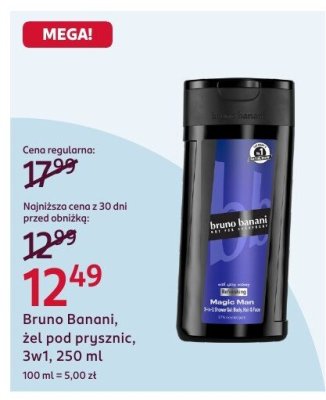 Żel pod prysznic Bruno Banani, 3w1, 250 ml promocja w Rossmann