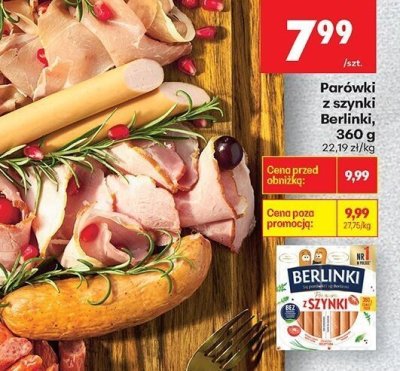 Parówki z szynki promocja w Biedronka