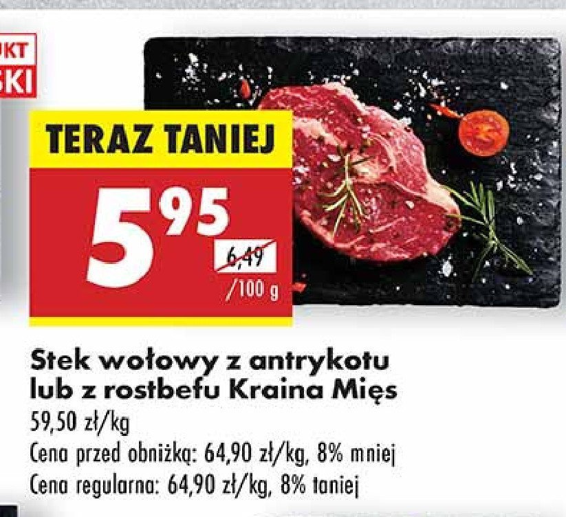 Stek wołowy z rostbefu Kraina mięs promocja