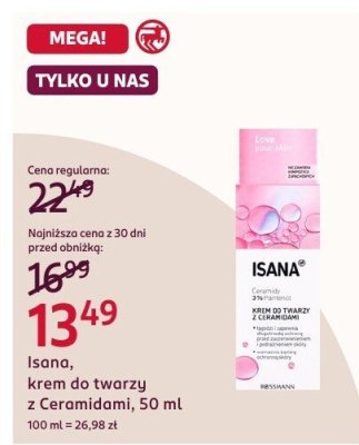 Krem do twarzy z Ceramidami promocja w Rossmann
