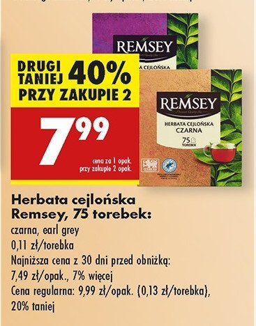 Herbata ceylon Remsey promocja