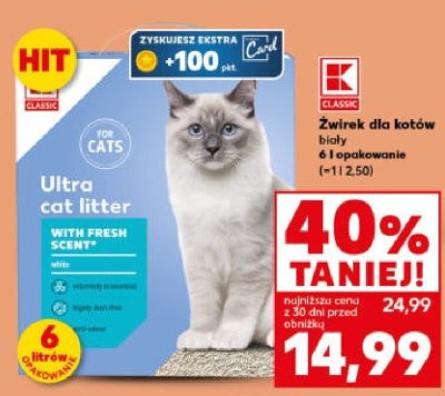 Żwirek dla kotów Ultra Cat Litter promocja w Kaufland