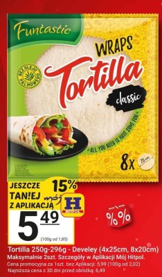 Tortilla Funtastic 250g-296g - Develey (4x25cm, 8x20cm) promocja w Hitpol