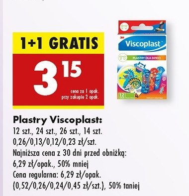 Plastry tamujące krawienie Viscoplast promocja w Biedronka