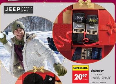 Skarpety robocze męskie Jeep Spirit, 3-pak promocja w Biedronka