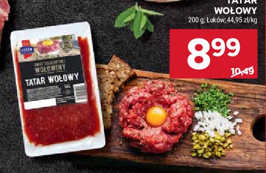 Tatar wołowy Łmeat łuków promocja