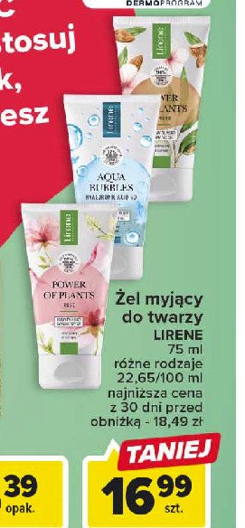 Żel do twarzy Lirene power of plants promocja w Carrefour