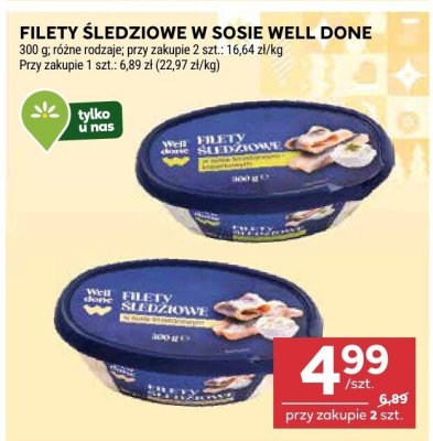 Filety śledziowe w sosie Well Done promocja w Stokrotka