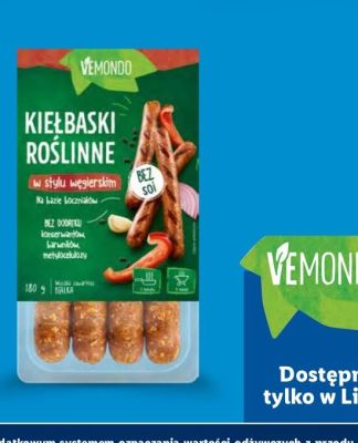 Kiełbaski roślinne w stylu węgierskim promocja w Lidl