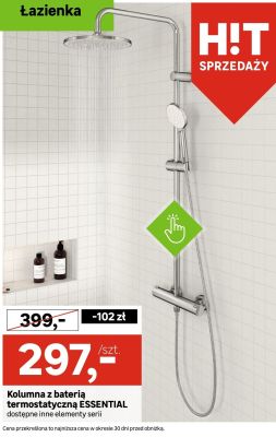 Kolumna z baterią termostatyczną ESSENTIAL promocja w Leroy Merlin