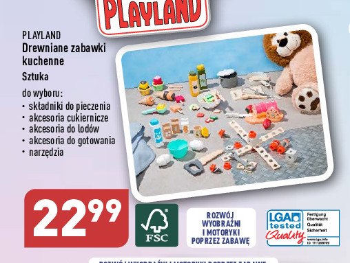Zestaw drewniany akcesoria cukiernicze Playland promocja