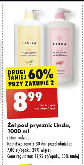 Żel pod prysznic micelarny mirabelle Linda promocja