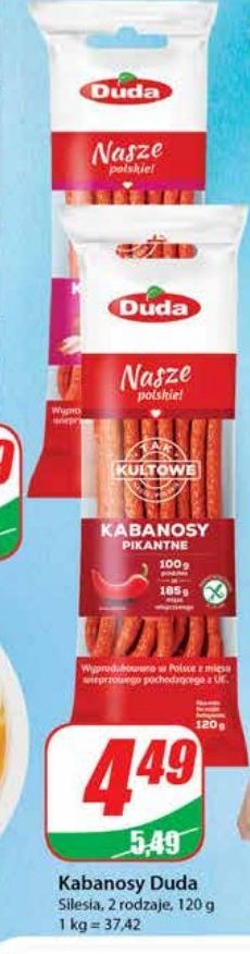 Kabanosy pikantne Silesia duda specialite nasze polskie! promocja w Leclerc