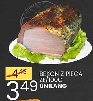 Bekon z pieca zł/100g Unilang promocja w Wafelek
