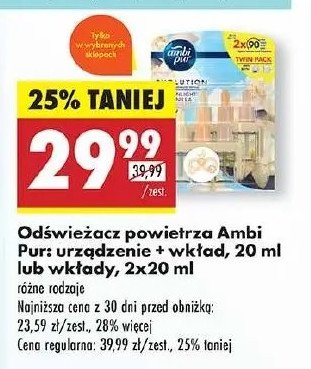 Wkłady zapachowe moonlight vanilla Ambi pur 3volution promocja